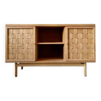 2-door woven oak sideboard, lupine oak