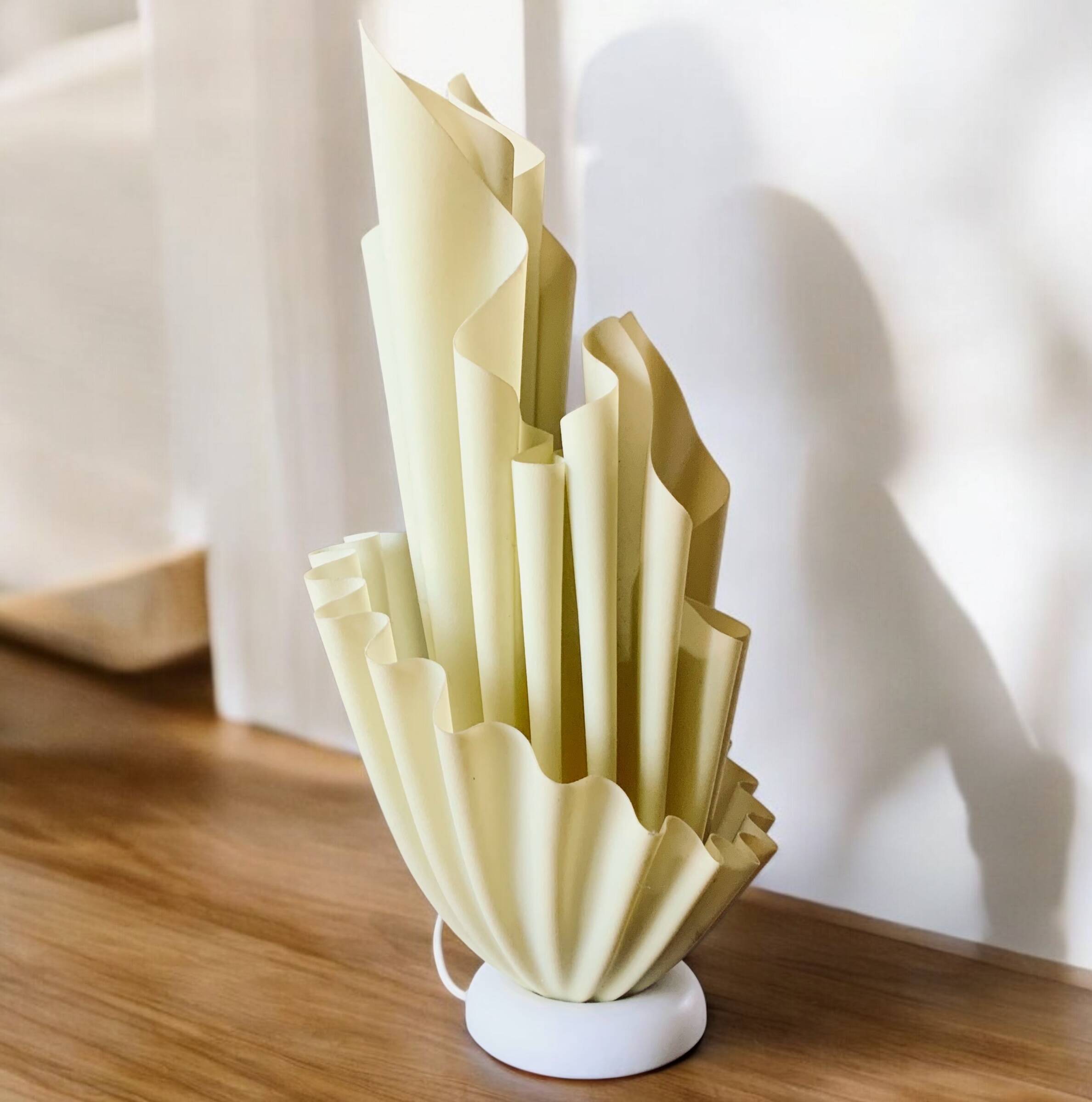 Resin table lamp by GIORGIA JACOB, French design, 1970s/80s