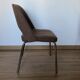 4 fabric and metal chairs