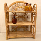 Peacock rattan folding shelf