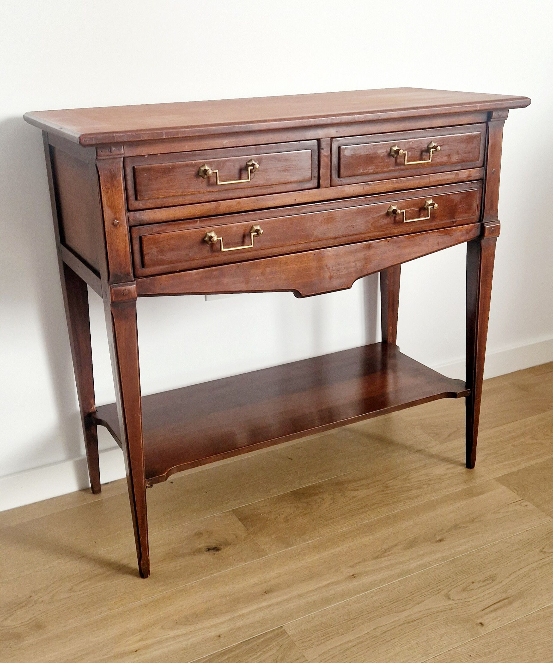 Console trolley style Directoire in mahogany