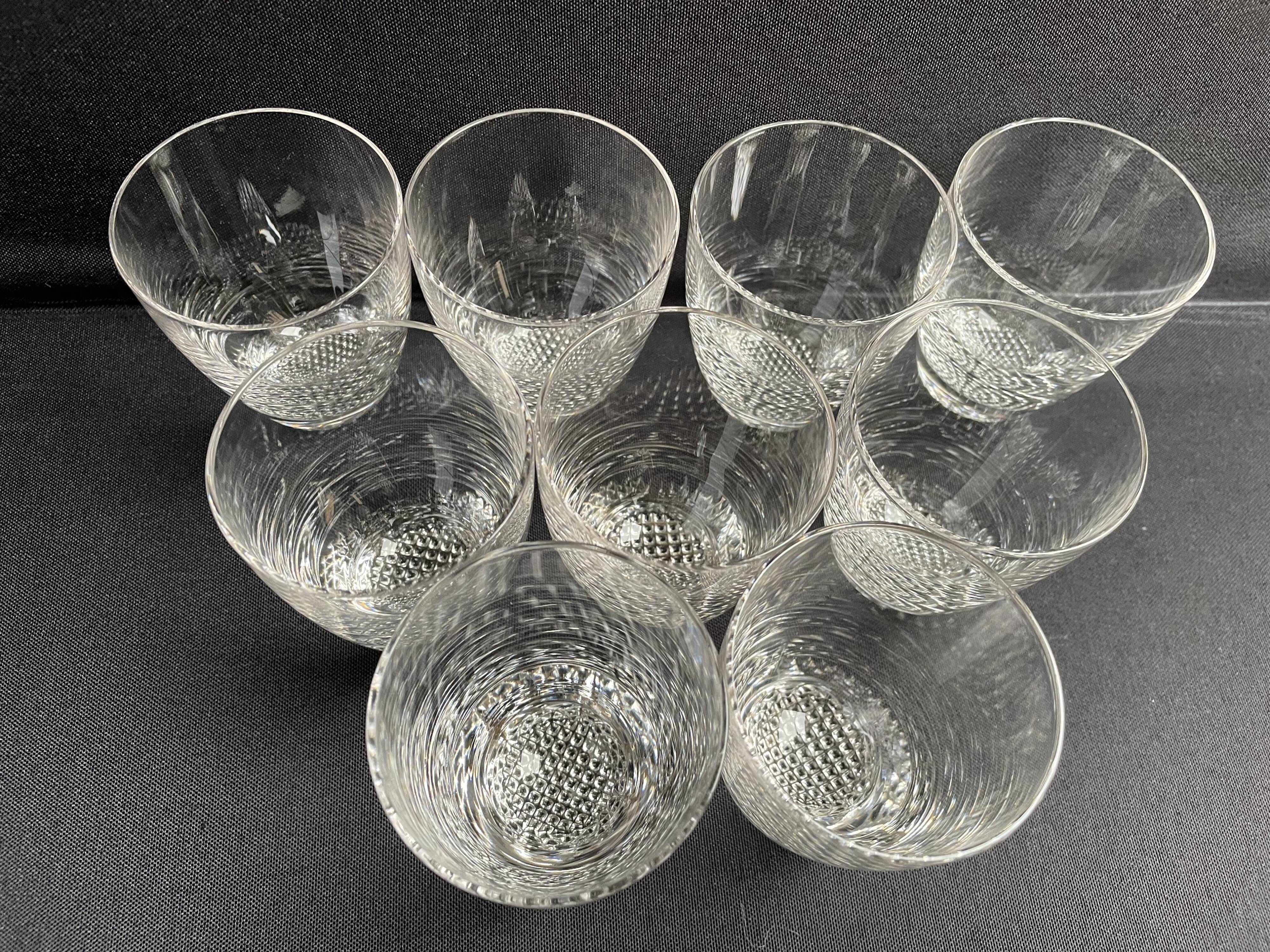Large glasses (9) - Mid-century modern - Crystal