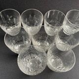 Large glasses (9) - Mid-century modern - Crystal