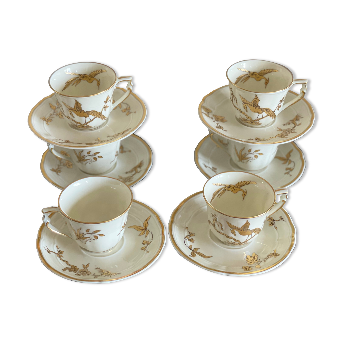 Coffee service Bernardaud Limoges Reine Elisabeth 1957