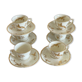 Coffee service Bernardaud Limoges Reine Elisabeth 1957