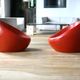 Pair of "space age" armchairs, fibreglass, 1960s