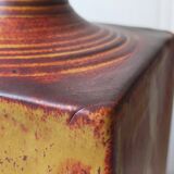 Vintage Scandinavian enamelled earth soliflore vase