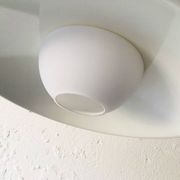 German opaline and metal pendant light, 1960s