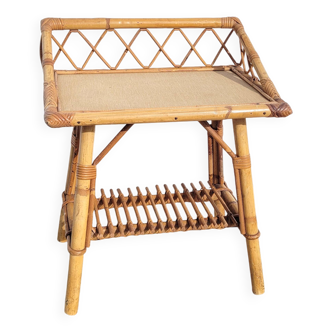 Rattan bedside table circa 1970