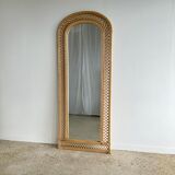 Rattan foot mirror with braces H:2m