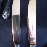 Lot de 7 anciens couteaux à fromage marque Solingen, en argent VM800 et vermeil