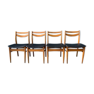 Suite of 4 vintage Scandinavian chairs