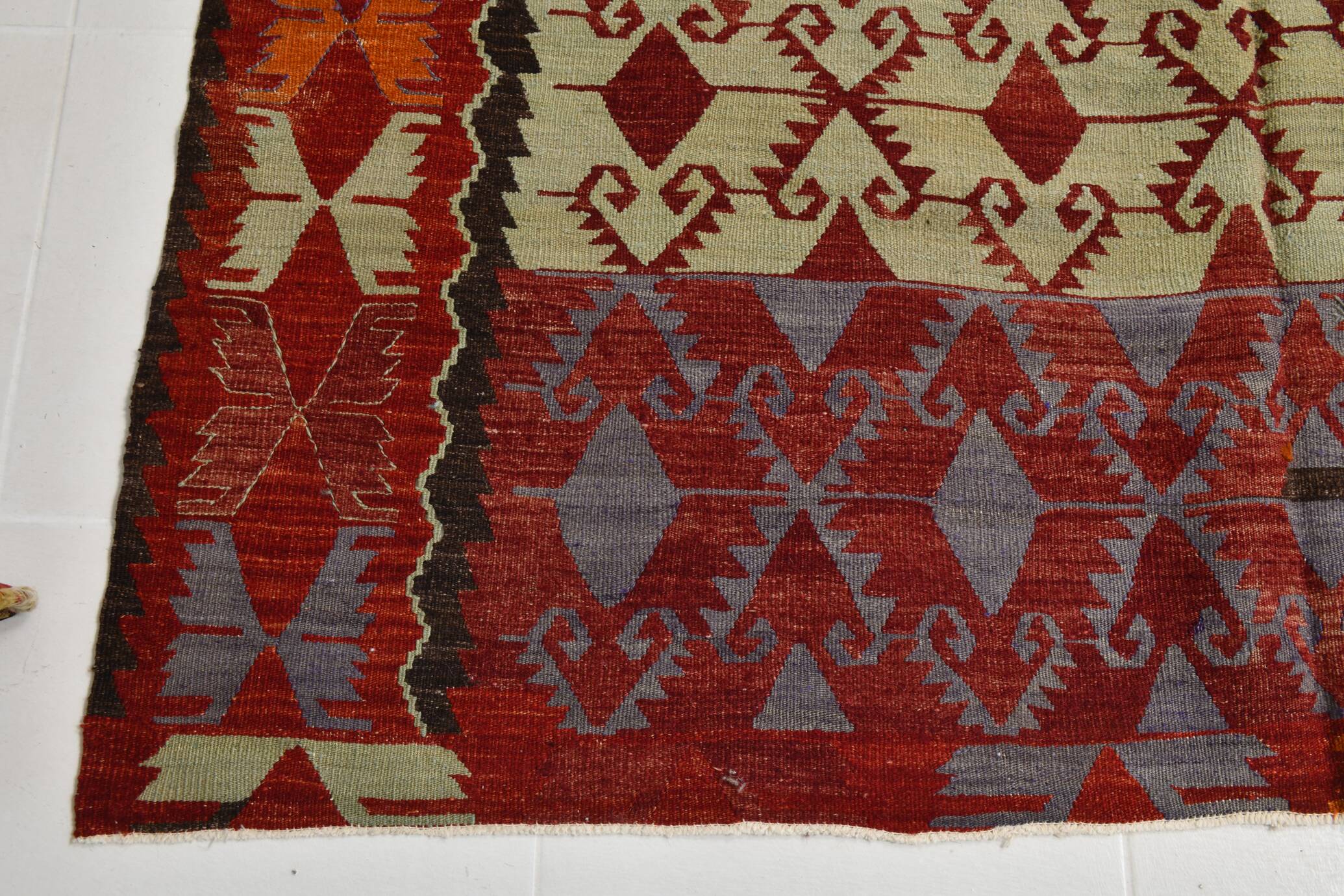 6x12 Orientel Turkish Kilim Rug, 172x369Cm