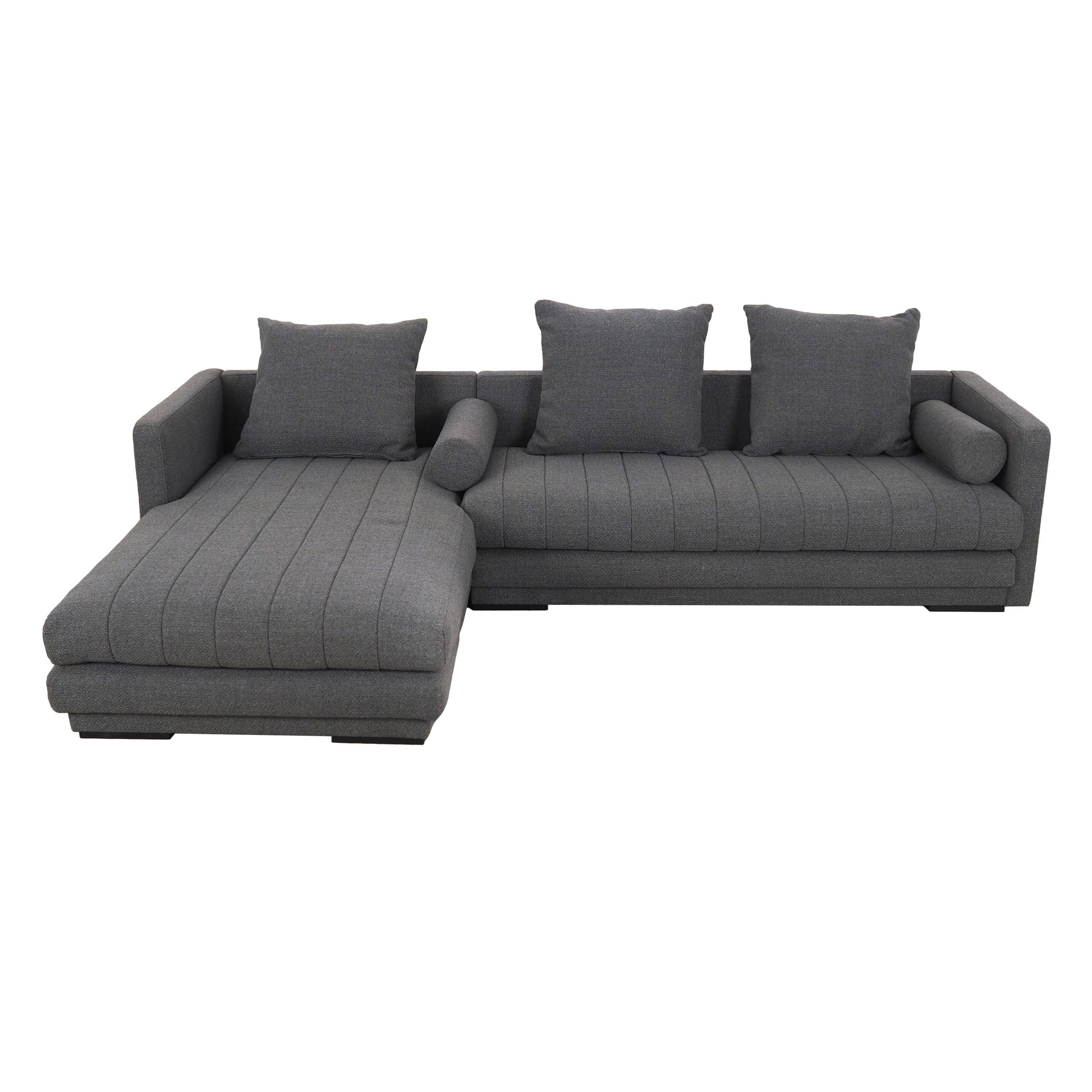 Canapé d'angle graphite, design scandinave, années 00