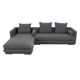Canapé d'angle graphite, design scandinave, années 00