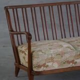 Svante Skogh, freestanding canapé in floral fabric, modern Swedish, 1940s