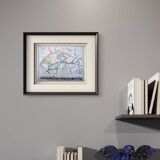 Switzerland, original map printed in 1879.