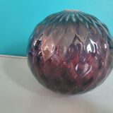 Old plum color blown glass ball
