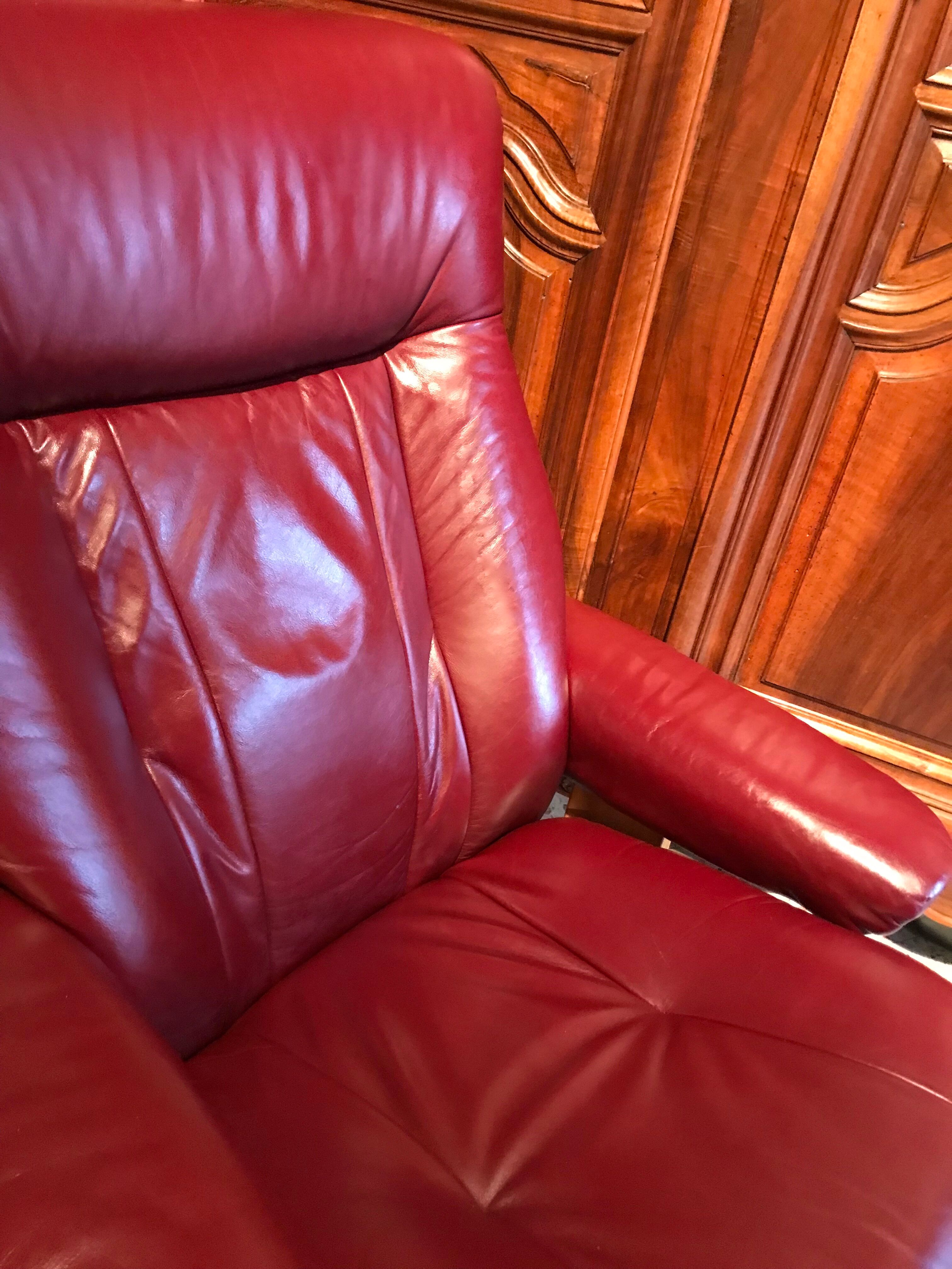 Scandinavian reclining relax armchair in Anderssons leather