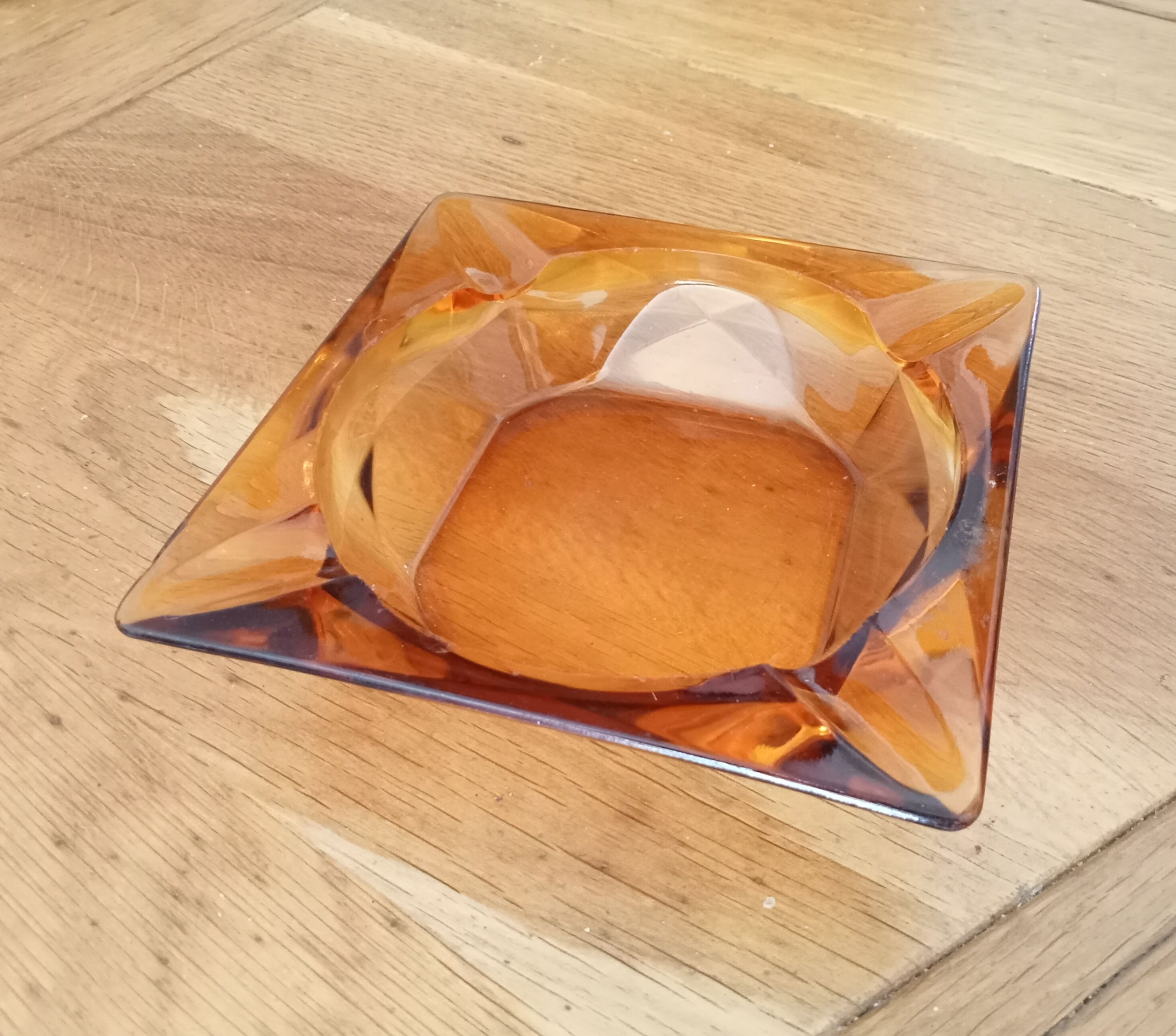 Vintage amber ashtray