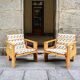 Poltroncina in legno di faggio Crate 1  by Gerrit Thomas Rietveld, 1980s