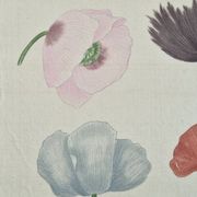 La Roche Laffitte (Born in 1943) - Watercolour drawing on silk - Poppies