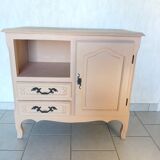 Peach-coloured TV unit