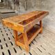 Old workbench beech side table bathroom furniture