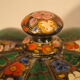 Round Pumpkin-Shaped Box in Painted Papier-Mâché