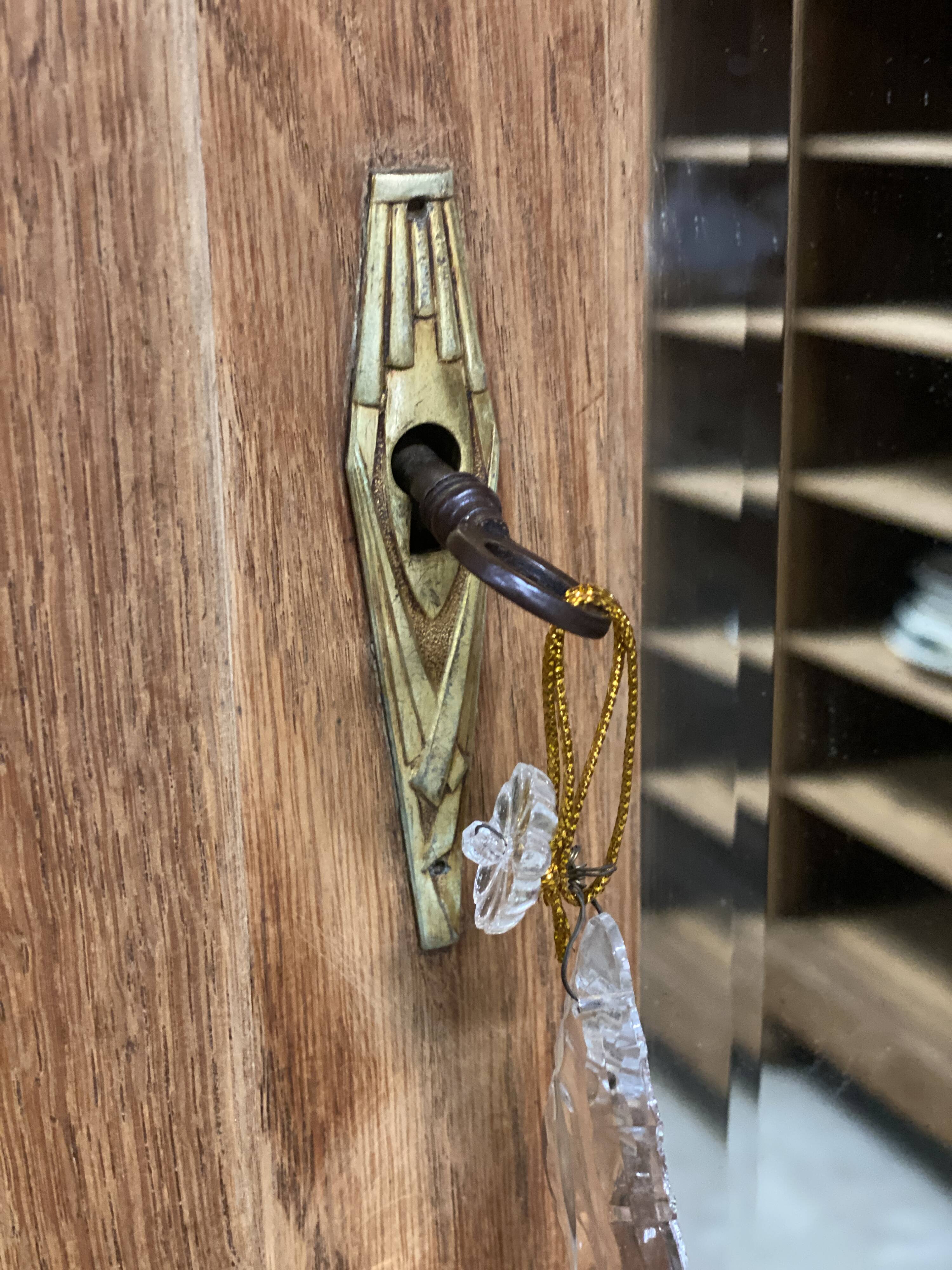 Art Deco wardrobe with mirror