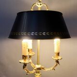 Lampe bouillotte à trois feux de lumière de style Empire