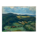Tableau gouache "Vue de la Vallée" signée L. Bouard + cadre