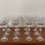 Set of 12 crystallery royale champagne/bayel liqueur glasses