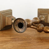 Pair of copper candle holders