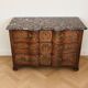 Regency period Arbalette commode in walnut – Marble top – Bronze fittings