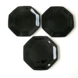 3 flat plates arcoroc - noir france - collection esso -