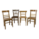 Mismatched bistro chairs x4