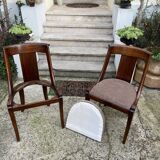 Pair of Empire style gondola chairs