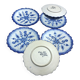 6 dessert plates with Quimper bleu décor by P.Fouillen