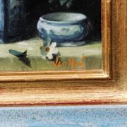 Nature morte, huile sur panneau, Jan Van Hoof