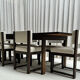 Dining set with 6 chairs and table, Roger Vanthournout, Aurora, Izegem, Belgium, 1970s.