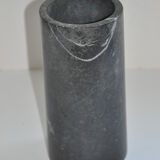 Vase signed gray marble roll