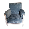 Blue velvet armchair in louis XVI style