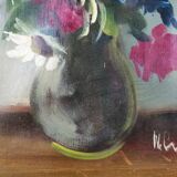 Still life with daisies and flowers in vase