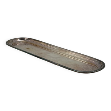 Oblong vintage silver-plated tray