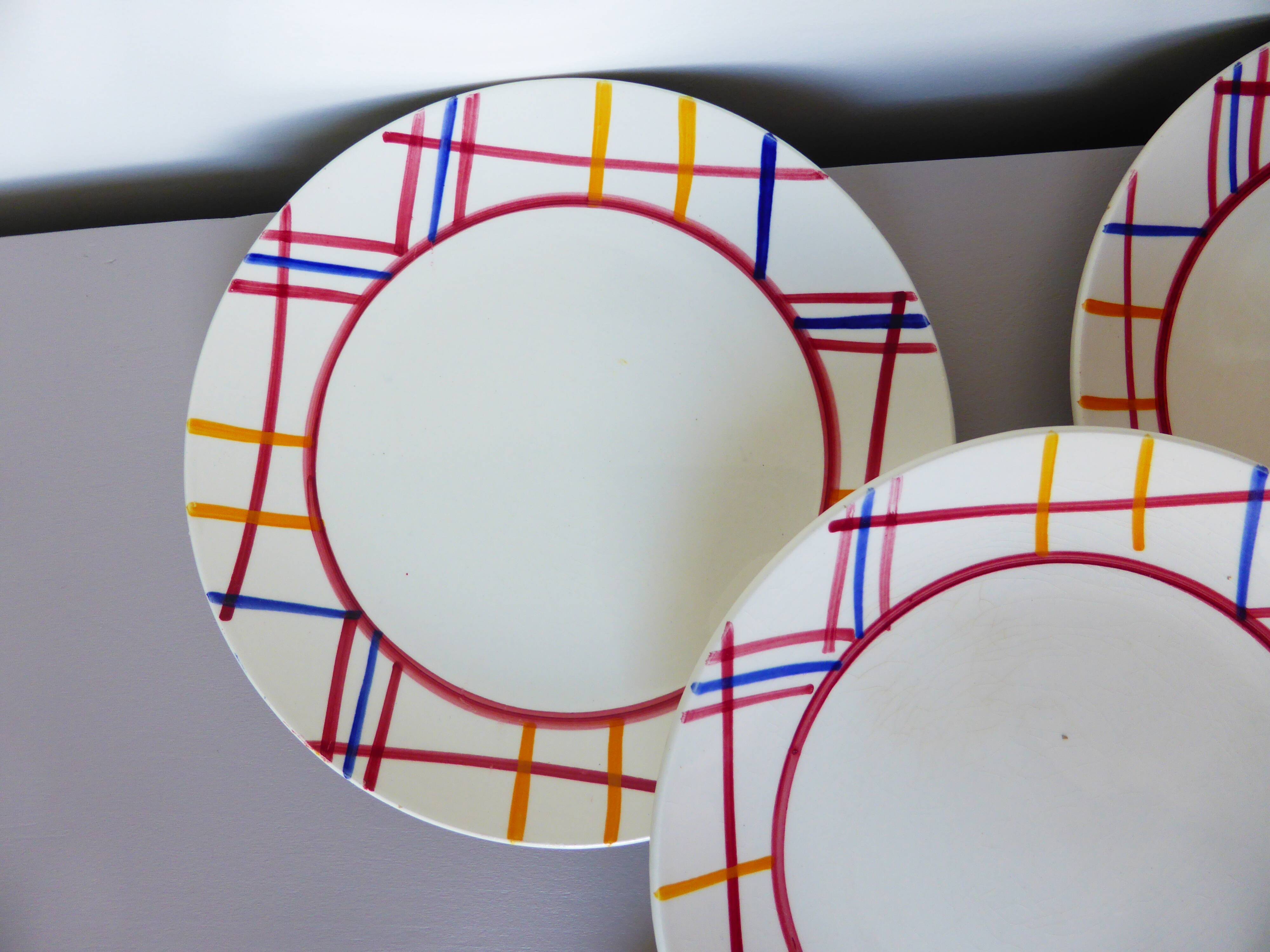 4 serving plates from the Gien Malvina model 2008167