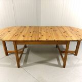 Karin Mobring grande table à manger à oreilles tombantes Ikea 1970-80
