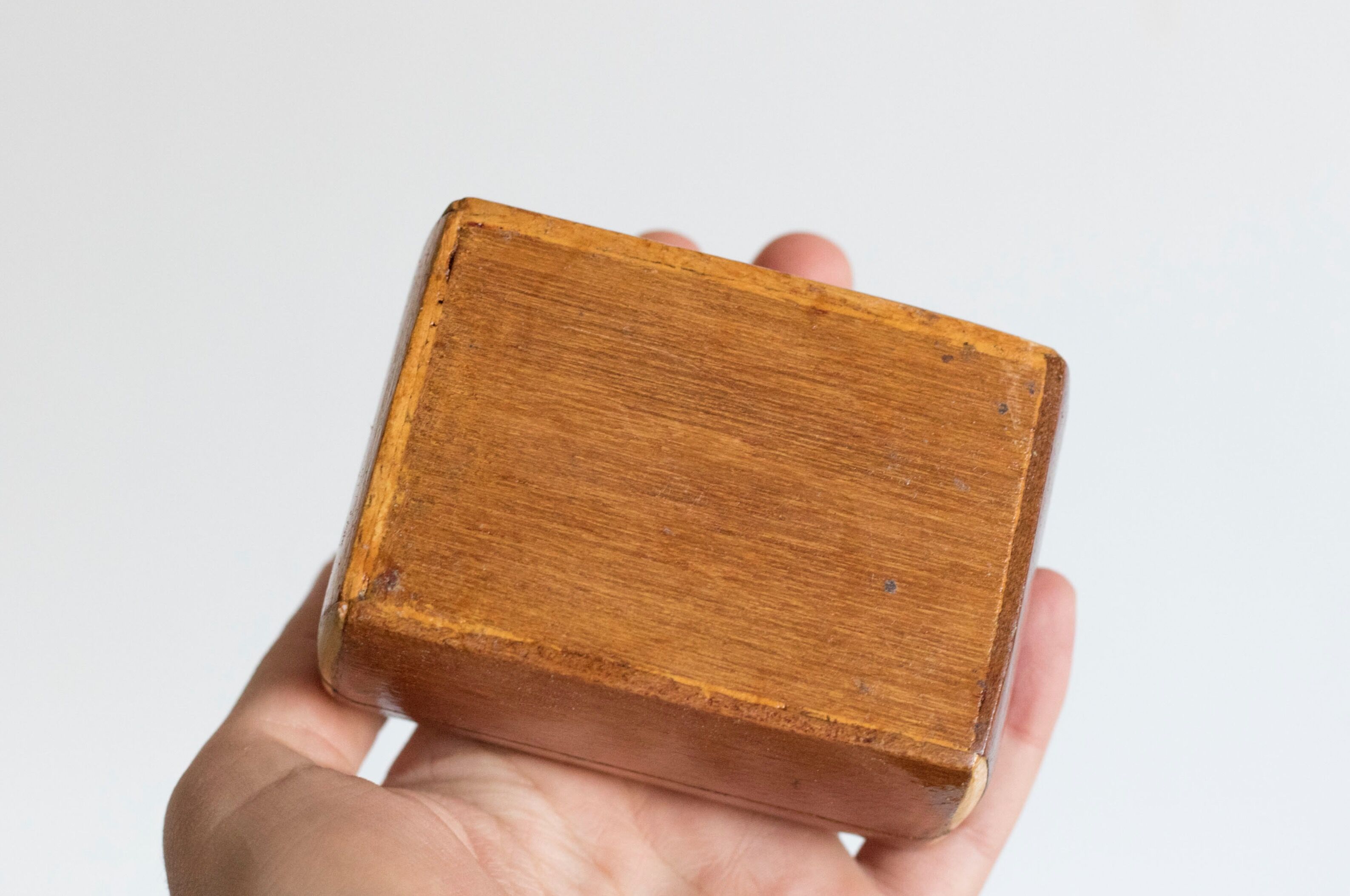 Old wooden box and mother-of-pearl