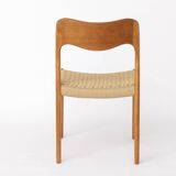 Set of 6 Niels Otto Møller Model 71 Dining Chairs, 1960s, Danish Vintage