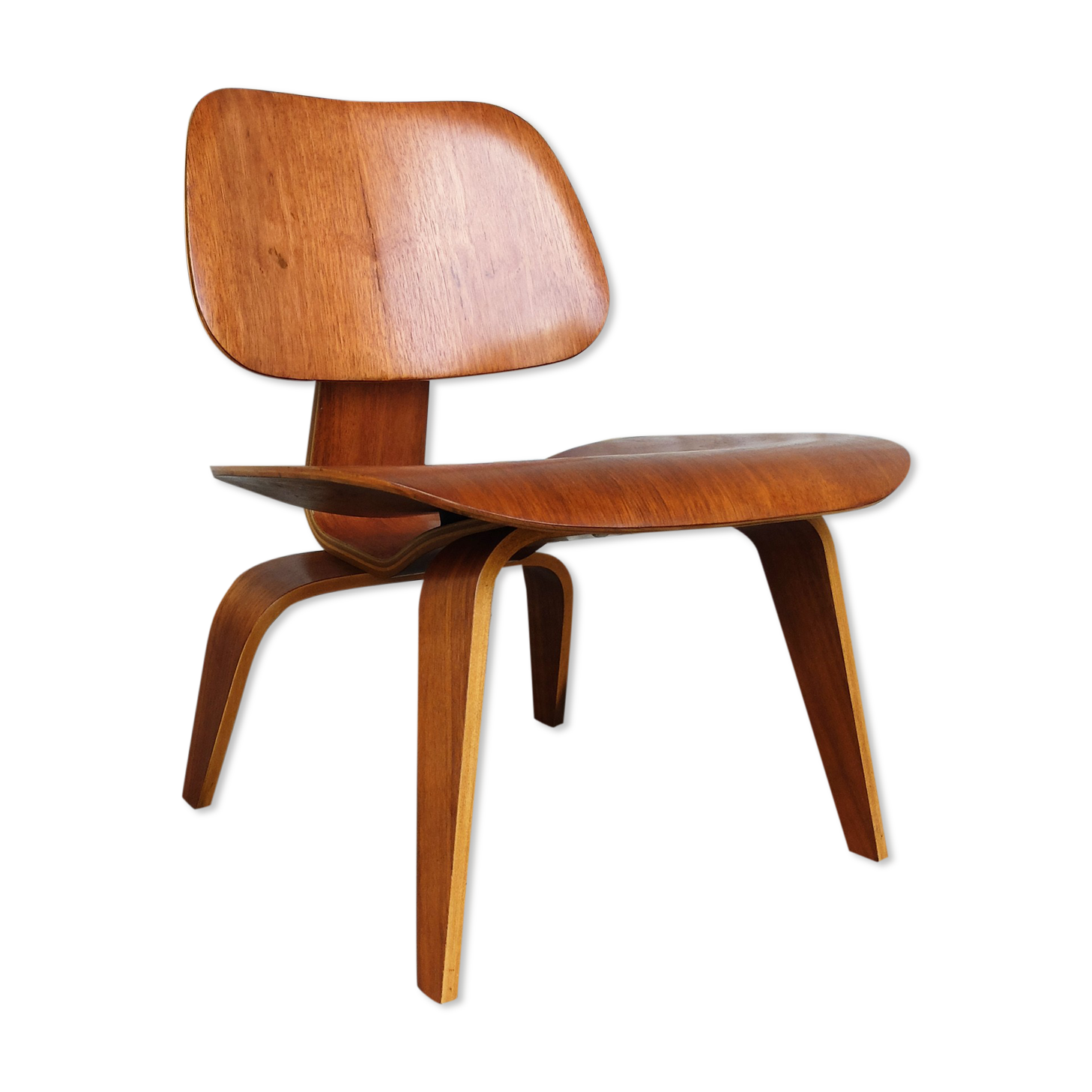 LCW Lounge Chair Walnut by Charles and Ray Eames for Evans / Herman Miller, 1948-49